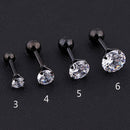 1 stücke Medical edelstahl Kristall Zirkon Ohrstecker Ohrringe Für Frauen/Männer 4 Prong Tragus Knorpel Piercing Schmuck