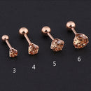 1 stücke Medical edelstahl Kristall Zirkon Ohrstecker Ohrringe Für Frauen/Männer 4 Prong Tragus Knorpel Piercing Schmuck