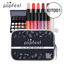 POPFEEL All-in-One-Make-up-Kit (Lidschatten, LiGloss, Lippenstift, Pinsel, Augenbrauen, Concealer) Beauty-Kosmetiktasche