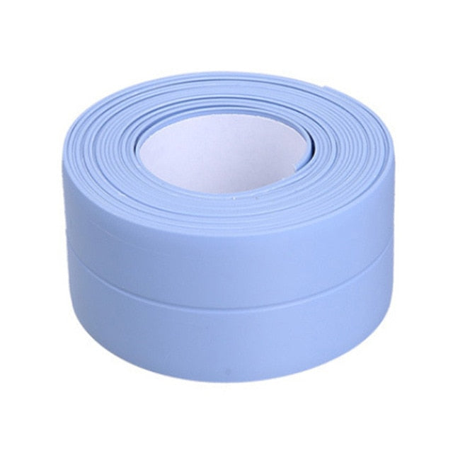 Kitchen DIY Self adhesive Wallpaper Border Tape Waterproof White Mildewproof Sealing Sealant Strip PVC Wallterproof Sticker Tape
