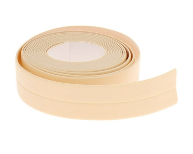Kitchen DIY Self adhesive Wallpaper Border Tape Waterproof White Mildewproof Sealing Sealant Strip PVC Wallterproof Sticker Tape
