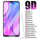 9D Schutzglas für Xiaomi Redmi 9 9A 9C 8 8A 7 7A gehärteter Displayschutz Redmi Note 7 8 8T 9S 9 Pro Sicherheitsglasfolie