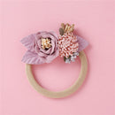 Balleenshiny Infant Kind Haarband Dreidimensionale Legierung Strass Krone Kopfschmuck Baby Mädchen Mesh Elastisches Stirnband Turban