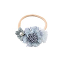 Balleenshiny Infant Kind Haarband Dreidimensionale Legierung Strass Krone Kopfschmuck Baby Mädchen Mesh Elastisches Stirnband Turban