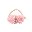 Balleenshiny Infant Kind Haarband Dreidimensionale Legierung Strass Krone Kopfschmuck Baby Mädchen Mesh Elastisches Stirnband Turban