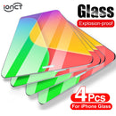 4 Stück Schutzglas für iPhone 12 Glas 7 8 6 Plus Displayschutzfolie für iPhone X XS XR 11 12 Pro Max 12 Mini gehärtetes Glas