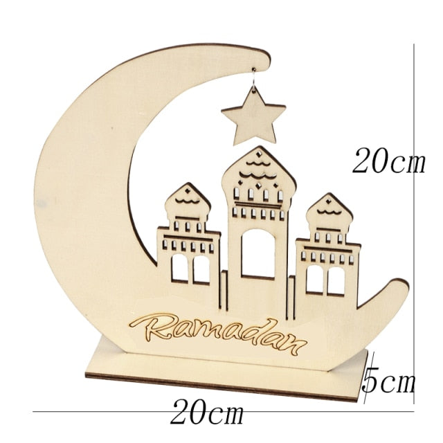 1 Juego DIY 10-40cm anillo de Metal de hierro artesanías de madera guirnalda flores para Eid Mubarak Ramadán fiesta decoración regalo boda decoración del hogar