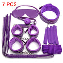 Sexy Leder BDSM Kits Plüsch Sex Bondage Set Handschellen Sexspiele Peitsche Knebel Nippelklemmen Sexspielzeug für Paare Exotisches Zubehör