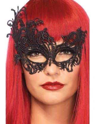 Comeondear 1 Stück Halloween Cosplay und Party Spitze Augenmaske Sexy Lady Ausschnitt Augenmaske für Maskerade Party Kostüm