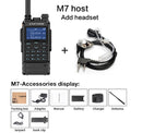 Zastone M7 Dualband 5 W Walkie Talkie 136-174 400-480 MHz 250 Kanäle 2600 mAh Akku HF-Transceiver Amateurfunk