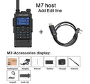 Zastone M7 Dualband 5 W Walkie Talkie 136-174 400-480 MHz 250 Kanäle 2600 mAh Akku HF-Transceiver Amateurfunk