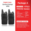 RETEVIS RT622 Mini Walkie Talkie PMR 446 PTT Tragbares Walkie-Talkie 2 Stück Funkgerät Tragbares Funkgerät für das Jagdhotel RT22