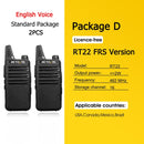 RETEVIS RT622 Mini Walkie Talkie PMR 446 PTT Tragbares Walkie-Talkie 2 Stück Funkgerät Tragbares Funkgerät für das Jagdhotel RT22