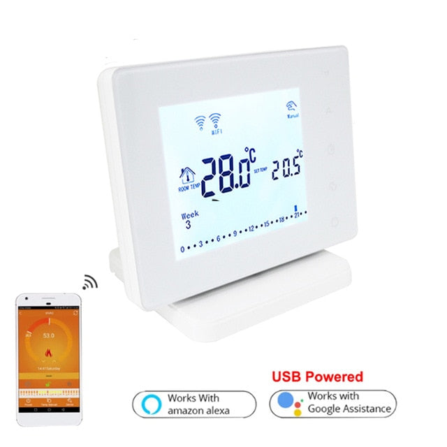 BOT306 Series Smart Gas Boiler Wireless WIFI Thermostat and 8 Sub-chamber Hub Controller Central and Actuators for Floor Heating