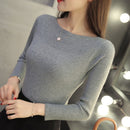 2021 Frühling Casual Langarm Herbst Strickpullover Frauen Pullover Pullover Korean Style Winter Schlank Weiß Pull Strickwaren 7571