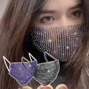 Glänzende Strass-Masken-Gesichts-Dekor-Schmuck-Bling-elastische Modeschmuck-Masken mit Gesichts-Bandana-Partei-Halloween-Cosplay-Mаска