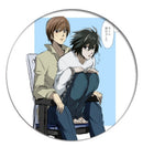 Freies Verschiffenanime-Todesanmerkung Cosplay Abzeichen-Brosche L·Lawliet-Mörder Yagami-Licht steckt Abzeichen für Rucksack-Kind-Geschenk fest