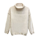 Frühling 2019 neue Strickwaren Damen langärmliger Goldsamt Snowier hochgeschlossener locker sitzender Pullover Mädchen