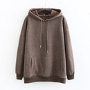 Tangada Damen Paar Sweatshirt Fleece 100% Baumwolle Amygreen übergroße Kapuze Hoodies Sweatshirts plus Größe SD60