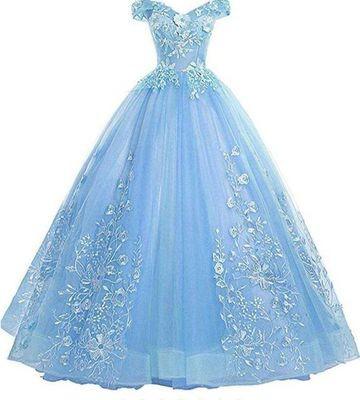 2021 Neu Schulterfrei Luxus Spitze Party Vestidos 15 Anos Vintage Quinceanera Kleider 4 Farben Quinceanera Kleid F