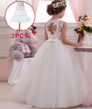 Einzelhandel Kinder Party Abendkleider Spitze Ballkleid Blumenmädchenkleider für Hochzeiten Erstkommunion Kleider für Mädchen