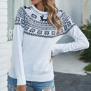 Cross Border Europa und Amerika DAMEN Kleid Weihnachten Snowflake Deer Sweater Heißer Verkauf 2020 Herbst und Winter Rundhalsausschnitt
