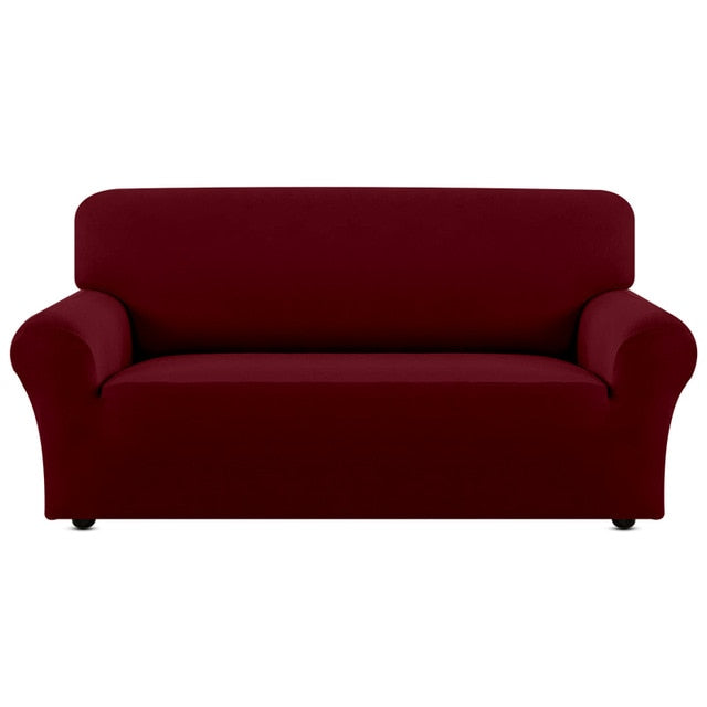 Funda de sofá de color sólido de 22 colores, funda de sofá elástica seccional para sala de estar, funda de sofá de 1/2/3/4 plazas