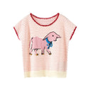 La nueva casa de la gran pista se ve para mujer, abrigo jacquard de elefante de dibujos animados, chal de color, suéter sin mangas SA0512