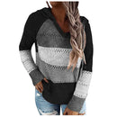 Mode Bluse Frauen Casual Patchwork V-Ausschnitt Langarm Kapuzenpullover Bluse Tops Blusas Femininas De Verão Top Femme