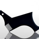 Männer Bartkamm Friseur Bartpflege transparentes Aussehen Schnurrbart Formkamm Formgebung Styling Vorlage Linealkämme