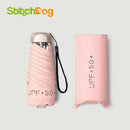 Ultraleichte 50 % Rabatt auf Sonnenschirme Klappschirme Mini-Taschenschirme Kreative Vinyl-Sonnenschutz-Sonnenschirmtasche