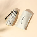 Ultraleichte 50 % Rabatt auf Sonnenschirme Klappschirme Mini-Taschenschirme Kreative Vinyl-Sonnenschutz-Sonnenschirmtasche