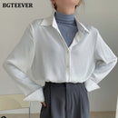 BGTEEVER Office Ladies Striped Women Blouses Tops Full Sleeve Loose Women Shirts Elegant Spring Blusas Mujer 2021