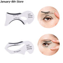 1 / 2Pcs Pro Eyeliner Schablonen Winged Eyeliner Schablone Modelle Vorlage Formwerkzeuge Augenbrauen Vorlage Karte Lidschatten Make-up-Tool