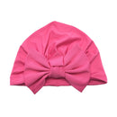 Baby Stirnband Hut Bowknot Print Baumwolle Stretch Turban Stirnband Infant Head Wrap Beanie Hut Mädchen Headwear Baby Haarschmuck