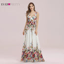 Königsblaues Brautjungfernkleid Plus Size Ever Pretty A-Linie V-Ausschnitt Chiffon Elegantes rosa langes Kleid für Hochzeitsfeier für Frau 2021