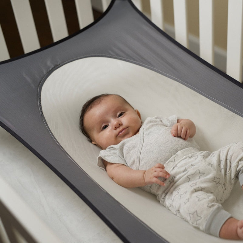 Infant Baby Hängematte Neugeborenes Kind Schlafbett Sicher Abnehmbare Babybett Krippe Schaukel Elastische Hängematte Verstellbares Netz Tragbar