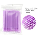 100 unids/bolsa microcepillo desechable para extensión de pestañas, hisopo para quitar pestañas individuales, microcepillo para herramientas de extensión de pestañas