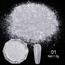 Holographics Powder Nail Glitter Laser Silver Pink Glitter Chrome Nail Powder Shimmer Gel Polish Flakes for Pigment Dust