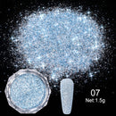 Holographics Powder Nail Glitter Laser Silver Pink Glitter Chrome Nail Powder Shimmer Gel Polish Flakes for Pigment Dust