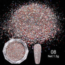 Holographics Powder Nail Glitter Laser Silver Pink Glitter Chrome Nail Powder Shimmer Gel Polish Flakes for Pigment Dust