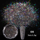 Holographics Powder Nail Glitter Laser Silver Pink Glitter Chrome Nail Powder Shimmer Gel Polish Flakes for Pigment Dust