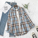 Plaid Shirts Womens Blouses And Tops Long Sleeve Female Casual Print Shirts Loose Cotton Checked Lady Outwear Spring News