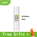 saengQ Vakuumbeutel für Lebensmittel Vakuumierer Lebensmittel frisch lange haltbar 12 + 15 + 20 + 25 + 30 cm * 500 cm Rollen/Losbeutel für Vakuumierer