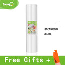 saengQ Vakuumbeutel für Lebensmittel Vakuumierer Lebensmittel frisch lange haltbar 12 + 15 + 20 + 25 + 30 cm * 500 cm Rollen/Losbeutel für Vakuumierer