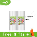 saengQ Vakuumbeutel für Lebensmittel Vakuumierer Lebensmittel frisch lange haltbar 12 + 15 + 20 + 25 + 30 cm * 500 cm Rollen/Losbeutel für Vakuumierer