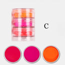 Neon-Phosphor-Pigment-Pulver-Set Fluoreszierende Nagel-Glitter-Augen-Pulver-Maniküre-Dekoration-Nagel-Kunst-Staub-Pigment-Pailletten