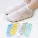 5 Paare / Los Kinder Baumwollsocken Junge Mädchen Baby Kleinkind Ultradünne Mode Atmungsaktive Feste Netzsocken Für Sommer 1-12T Teenager Kinder