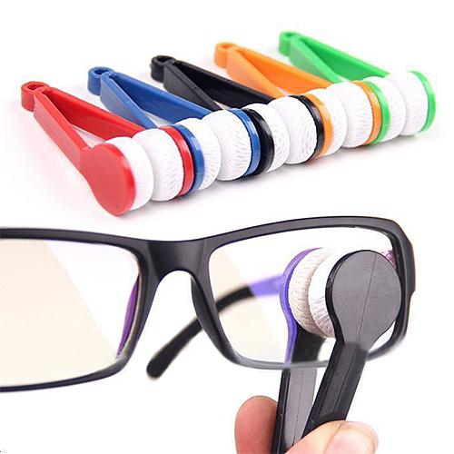 1 STÜCK Mini Zweiseitige Brillenbürste Mikrofaser Brillenreiniger Brillenreinigung Rub Reiniger Brillenreiniger Bürste Screen Rub