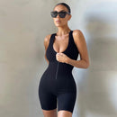 2021 Frauen Sexy Streetwear Ärmellos Bodycon Solide Gestrickte Fitness Sexy Overalls Strampler Playsuits Overalls Frauen